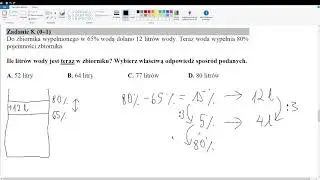 Zadanie 8 matematyka egzamin gimnazjalny kwiecień 2019