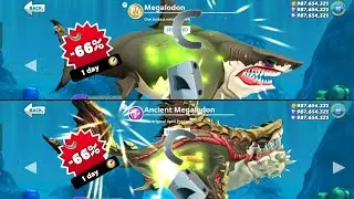 GOT NEW MEGALODON 66% OFF AND ANCIENT MEGALODON 60% OFF + ALL TRAILER NEW 2024 - Hungry Shark World