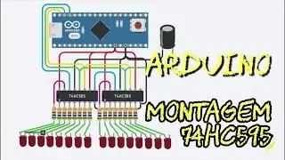 Arduino  - Montagem do expansor 74hc595