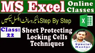 MS Excel-Class 22 |How to Protect excel sheet |special mentor