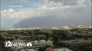 Wall of dust moving across the east Valley