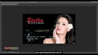 Video Aula - Como fazer um cartão de visita com Photoshop - Parte 1