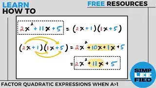 Factoring Quadratic Trinomials when a is Greater than 1 [24 Scaffolded Practice Problems]