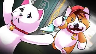 YOU CANT RUN FROM ME! | 4 EVIL GAMES! (Party Animals: Crisis Mode)