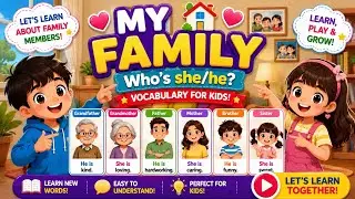 My Family |Who's she/he?| Vocabulary For Kids| Educational Channel