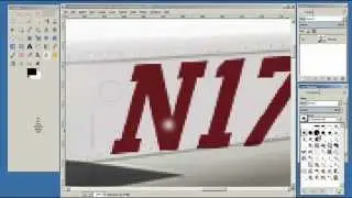 How to Change X-Plane 10 Tail Numbers - Editing Livery file using Gimp Part 1