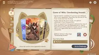 Game of Wits: Unrelenting Assault | Genshin Impact TCG Challange