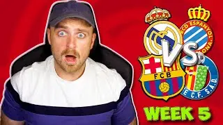 LA LIGA 2025/26 WEEK 5 PREDICTIONS & TIPS | REAL MADRID VS ESPANYOL, BARCELONA VS GETAFE & MORE!