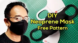 วิธีทำหน้ากาก 3D มีช่องใส่แผ่นกรอง | DIY Neoprene FaceMask | 입체마스크만들기 | Free Pattern
