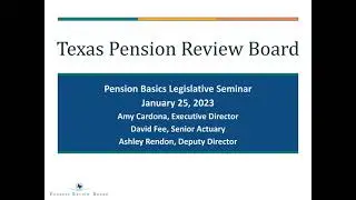 Pension Basics Legislative Seminar 2023