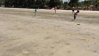 Football on Klong Dao beach (hotel background)