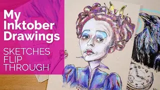 🎨 My INKTOBER 2021 Drawings! Sketches Flip Through!