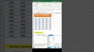 How to find bottom 5 numbers in excel 🔥| 