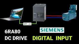 Siemens DC Drive 6RA80 Digital Inputs Setting for Start Stop, Run Enable, Fault Reset, Fwd /Rev