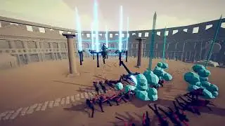Assassins face a Sword Wizard #totallyaccuratebattlesimulator #viral