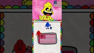 Painting America flag coloring match puzzle game - Smiling Critters #painting #colorgame #shortsgame