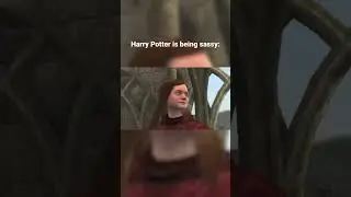 Harry talks back to professor Snape. Ginny’s watching it like a TV show 💀 