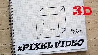 How to Draw 3D Cube #pixelvideo