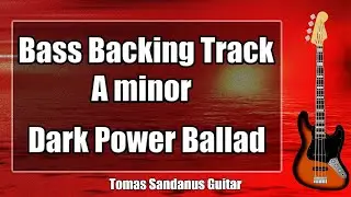 Bass Backing Track A minor - Am - Sad Dark Power Ballad - NO BASS  | ST 86