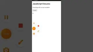 JavaScript Closures counter button #short #javascript #closure #button #function #coding #programmin