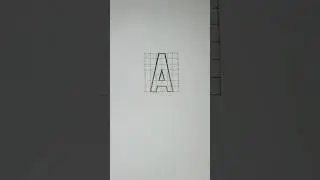 Double stroke vertical capital letters A 