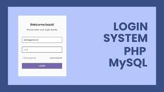 Login system using PHP with MYSQL database