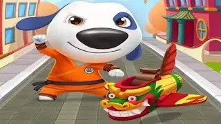 Talking Tom Gold Run Kung Fu Hank vs Roy Raccoon Gameplay Android ios