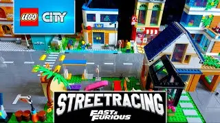 Lego Street Racing | Building and Joining a Lego City Using Road Plates
