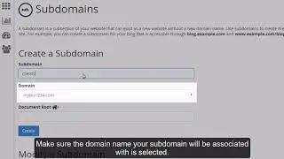 How to create a subdomain in cPanel?