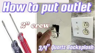 HOW TO PUT OUTLET Cover on  3/4 THICK BACKSPLASH  #SLSTONEWORKS