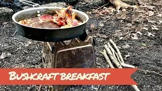 Bushcraft breakfast | Cooking on a twig stove