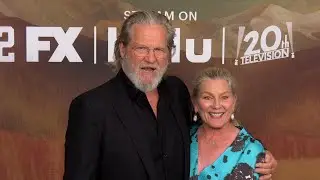 Jeff Bridges and Susan Geston attend FX's "The Old Man" season 2 premiere in Los Angeles