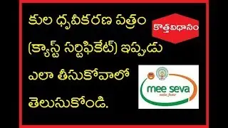 How to get Caste certificate in Andhra pradesh?
