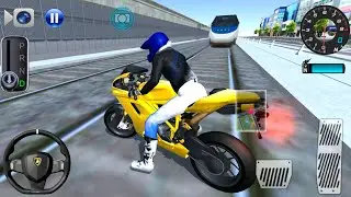 3D Driving Class 🚗💥 Gameplay 173 || Bike Vs Bullet Train In Railway Station || Flash Gameplay