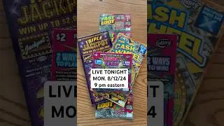 LIVE TONIGHT with all new Florida lottery tickets #scratchers #fun #scratchofftickets