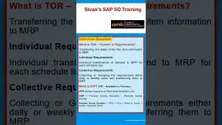Transfer of Requirement | Interview Questions | Sivan's SAP SD Training