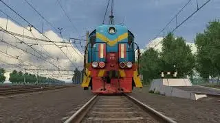 RailWorks тепловоз тэм2-5125 с порожними думпкарами