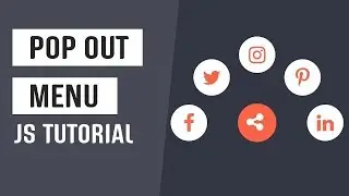 Pop Out Menu JS | CSS Interative Menu | CSS and JS Tutorial  2019