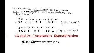 1's and 2's complement Representation(Shortcut) in Hindi || MCS-012