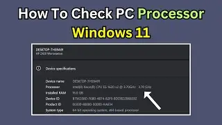 how to check pc processor windows 11 | How to check which processor you have in your PC/Laptop