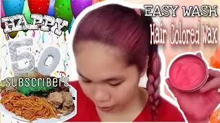 HAPPY 50 SUBSCRIBERS + FIRST VLOG // Penshoppe Colored Hair Wax // Crimson Red