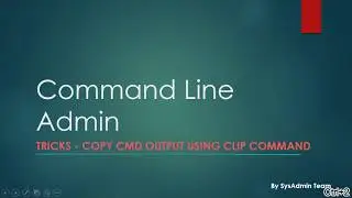 Copy command prompt output using Clip command
