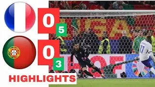FULL PENALTY SHOOT OUT || Ronaldo ELIMINATED ||Portugal vs France.