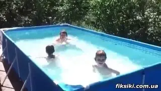 Каркасный бассейн Intex 28272 Rectangular Frame Pool - fiksiki.com.ua