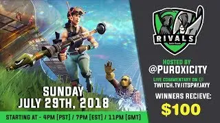 🔴 $100 FORTNITE TOURNAMENT LIVE BR RIVALS !bracket !broadcast (Fortnite Battle Royale Live)