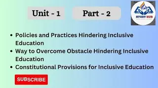 B.ed 3rd semester / Policies and practice Hindering Inclusive education and way to overcome.