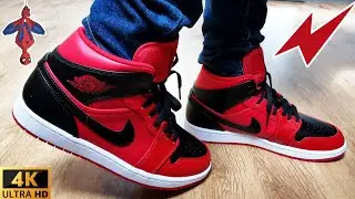 Jordan 1 Mid Reverse​ Bred (2021) / DETAIL​ &​ ON​ FEET​