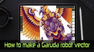 How to make a Garuda robot vector