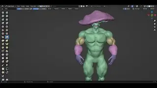 3d  Character animate in Blender full process time-lapse