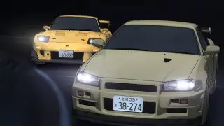FD3S vs. R34 GT-R - [Eurobeat Removed] - (Initial D Fourth Stage)